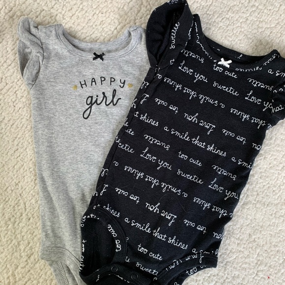 carter's black onesie